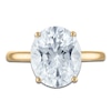 Thumbnail Image 3 of Oval-Cut Lab-Created Diamond Solitaire Plus Engagement Ring 3 ct tw 18K Yellow Gold (VS2/F)