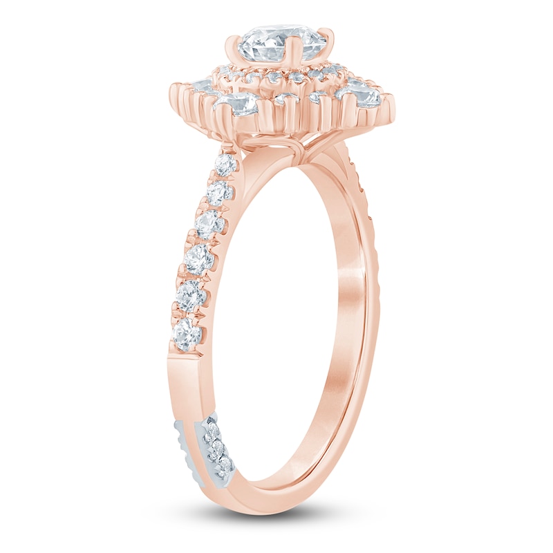 Main Image 2 of Pnina Tornai Round-Cut Diamond Halo Engagement Ring 1-1/8 ct tw 14K Rose Gold