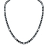 Thumbnail Image 1 of 1933 by Esquire Men's Natural Hematite Bead Necklace Sterling Silver 22&quot;