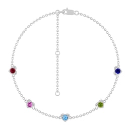 Color Stone Family Anklet