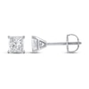 Thumbnail Image 0 of Certified Diamond Solitaire Earrings 1 ct tw Princess 18K White Gold (SI2/I)