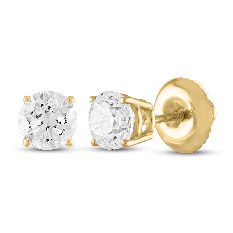 18K White Gold Round Diamond Stud Earrings (1 ct. tw.)