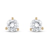 Thumbnail Image 2 of Certified Diamond Solitaire Earrings 1 ct tw Round 18K Yellow Gold (SI2/I)