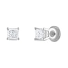 Thumbnail Image 1 of Certified Diamond Solitaire Earrings 3/4 ct tw Princess 14K White Gold (I1/I)