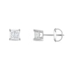 Thumbnail Image 2 of Certified Diamond Solitaire Earrings 3/4 ct tw Princess 14K White Gold (I1/I)