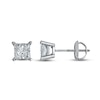 Thumbnail Image 1 of Certified Diamond Solitaire Earrings 1 ct tw Princess 14K White Gold (I1/I)