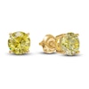 Thumbnail Image 1 of Yellow Lab-Created Diamond Earrings 2 ct tw Round 14K Yellow Gold