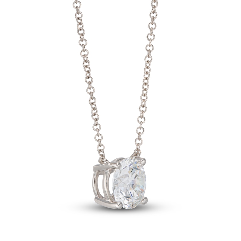 Diamond Lock Necklace in 14K White Gold (18 in)