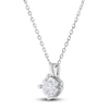 Thumbnail Image 2 of Diamond Solitaire Necklace 1/2 ct tw Round 14K White Gold (I2/I)