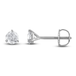 Certified Diamond Solitaire Earrings 1/4 ct tw Round 18K White Gold (SI2/I)