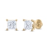 Thumbnail Image 2 of Certified Diamond Solitaire Stud Earrings 2 ct tw Princess 14K Yellow Gold (I1/I)