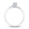 Thumbnail Image 2 of Diamond Engagement Ring 3/8 ct tw Pear-shaped/Round 14K White Gold