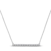 Thumbnail Image 1 of Diamond Bar Necklace 1/10 ct tw Round 14K White Gold 16&quot;