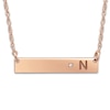 Thumbnail Image 1 of Bar Pendant Necklace Diamond Accent 14K Rose Gold 18&quot;