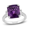 Thumbnail Image 0 of Natural Amethyst Engagement Ring 1/5 ct tw Diamonds 14K White Gold