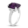 Thumbnail Image 1 of Natural Amethyst Engagement Ring 1/5 ct tw Diamonds 14K White Gold