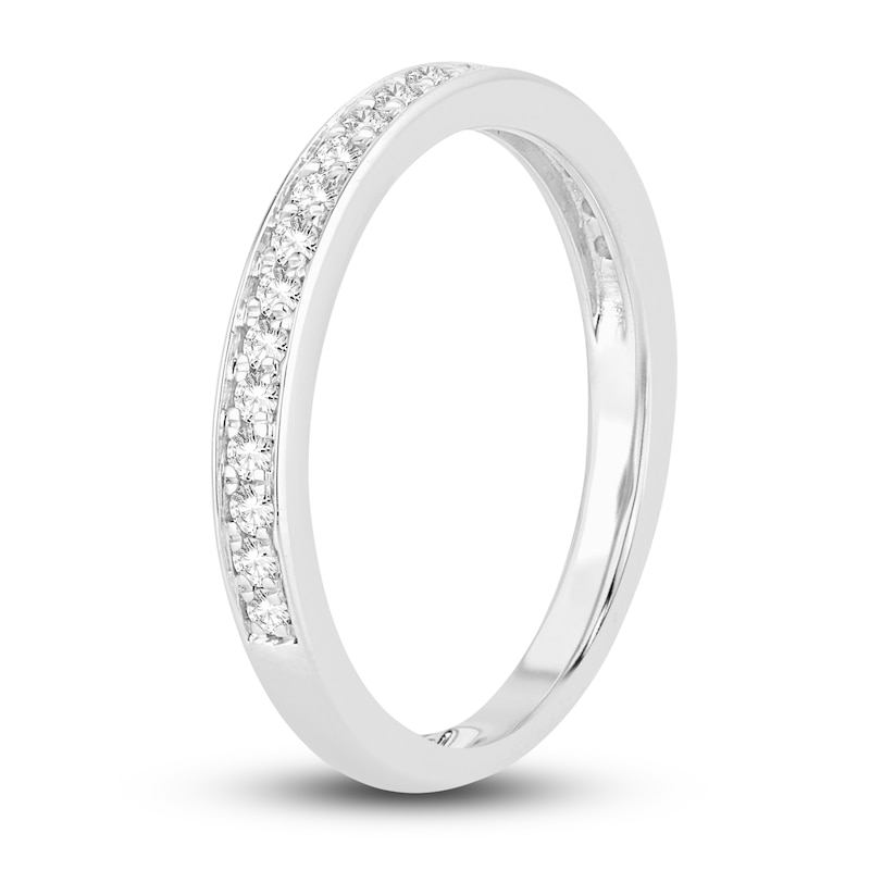 Main Image 2 of Diamond Wedding Band 1/5 ct tw Round 14K White Gold