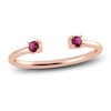 Thumbnail Image 1 of Juliette Maison Natural Rhodolite Garnet Cuff Ring 10K Rose Gold