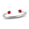 Thumbnail Image 1 of Juliette Maison Natural Ruby Cuff Ring 10K White Gold