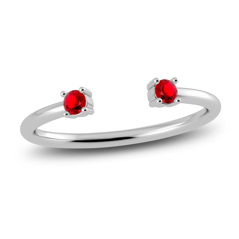 Main Image 1 of Juliette Maison Natural Ruby Cuff Ring 10K White Gold