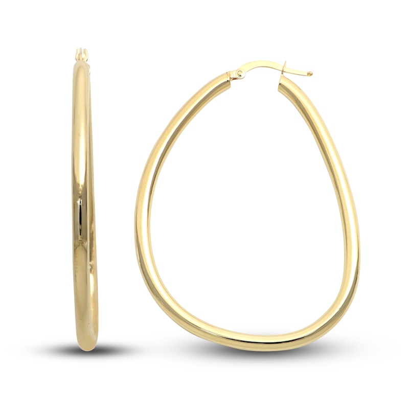 Main Image 2 of Hollow Tube Hoop Earrings 14K Yellow Gold 53.8mm