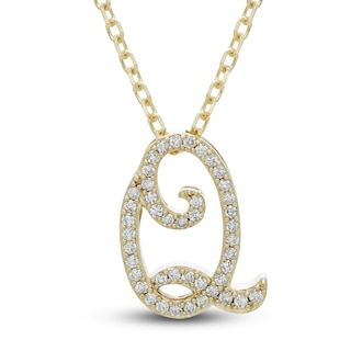 Shy Creation Natural Mother-of-Pearl Pendant Necklace 1/10 ct tw Diamonds  14K Yellow Gold 18 SC55023485