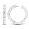 Thumbnail Image 1 of Diamond Hoop Earrings 4 ct tw Round 18K White Gold