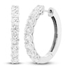 Thumbnail Image 2 of Diamond Hoop Earrings 4 ct tw Round 18K White Gold