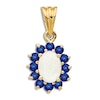 Thumbnail Image 1 of Natural Blue Sapphire & Natural Opal Pendant Charm 14K Yellow Gold