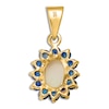 Thumbnail Image 3 of Natural Blue Sapphire & Natural Opal Pendant Charm 14K Yellow Gold