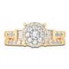 Thumbnail Image 3 of Diamond Halo Bridal Set 1 ct tw Round 14K Yellow Gold