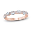 Thumbnail Image 1 of Diamond Anniversary Ring 1/2 ct tw Marquise/Round 14K Rose Gold