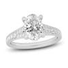 Thumbnail Image 0 of Lab-Created Diamond Engagement Ring 2-1/3 ct tw Oval/Round 14K White Gold