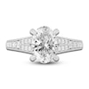 Thumbnail Image 2 of Lab-Created Diamond Engagement Ring 2-1/3 ct tw Oval/Round 14K White Gold