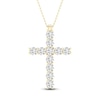 Thumbnail Image 1 of Lab-Created Diamond Cross Necklace 1 ct tw 14K Yellow Gold 18&quot;