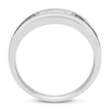 Thumbnail Image 3 of Men's Black & White Diamond Anniversary Band 1/2 ct tw Round 14K White Gold