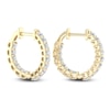 Thumbnail Image 2 of Lab-Created Diamond Inside-Out Hoop Earrings 1 ct tw 14K Yellow Gold