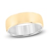 Thumbnail Image 1 of Men's Satin Wedding Band 14K Two-Tone Gold 7.0mm