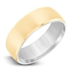 Thumbnail Image 2 of Men's Satin Wedding Band 14K Two-Tone Gold 7.0mm