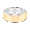 Thumbnail Image 3 of Men's Satin Wedding Band 14K Two-Tone Gold 7.0mm