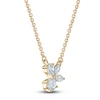 Thumbnail Image 2 of Round, Pear & Marquise-Cut Diamond Pendant Necklace 1/3 ct tw 10K Yellow Gold