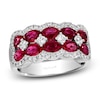 Thumbnail Image 0 of Le Vian Natural Oval-Cut Ruby & Diamond Ring 1/2 ct tw 14K Vanilla Gold