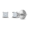 Thumbnail Image 1 of Princess-Cut Diamond Solitaire Stud Earrings 1/10 ct tw 14K White Gold (I/I2)