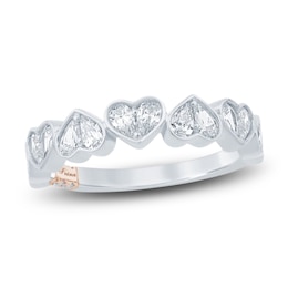 Pnina Tornai Lab-Created Diamond Heart Anniversary Ring 3/4 ct tw 14K White Gold