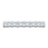 Thumbnail Image 2 of Certified Emerald-Cut Diamond Anniversary Ring 1/2 ct tw 14K White Gold