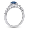 Thumbnail Image 1 of Le Vian Pear-Shaped Natural Blue Sapphire & Diamond Ring 1/6 ct tw Platinum