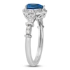 Thumbnail Image 2 of Le Vian Pear-Shaped Natural Blue Sapphire & Diamond Ring 1/6 ct tw Platinum