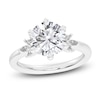 Thumbnail Image 0 of Lab-Created Round-Cut Diamond Floral Engagement Ring 3-1/5 ct tw 14K White Gold