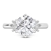 Thumbnail Image 2 of Lab-Created Round-Cut Diamond Floral Engagement Ring 3-1/5 ct tw 14K White Gold