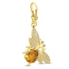 Thumbnail Image 2 of Charm'd by Lulu Frost Natural Citrine, Cultured Pearl & Diamond Bee Charm 1/4 ct tw 10K Yellow Gold